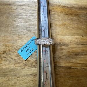 Spinning 925 Sterling Silver Moissanite Eternity Band